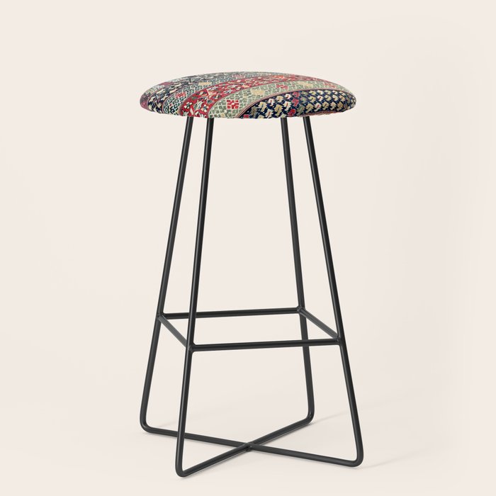 Ottoman Manisa West Anatolian Kilim Print Stool Gallery Image 1
