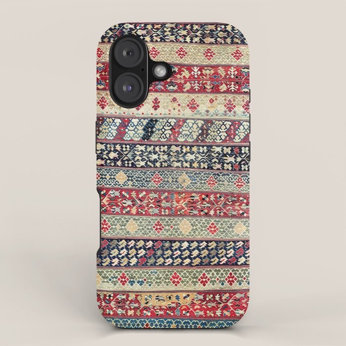 Ottoman Manisa West Anatolian Kilim Print iPhone Case Gallery Image 1