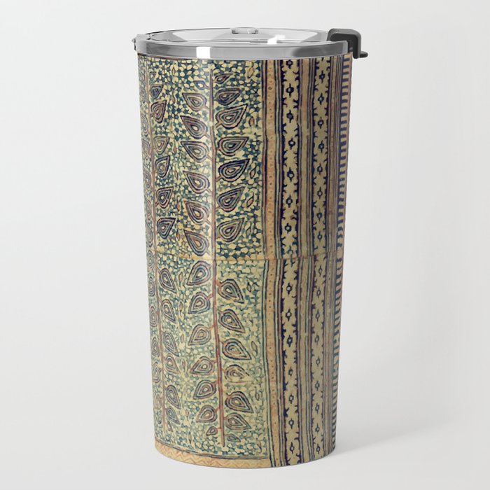 18th Century Indian Tree Textile Digital Art Painting  Travel Mug Gallery Image 2