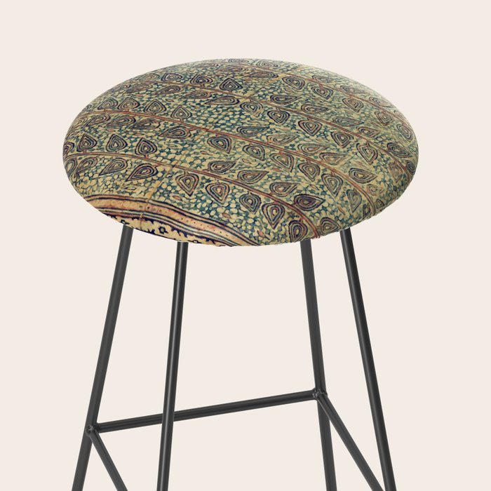18th Century Indian Tree Textile Digital Art Painting  Stool Gallery Image 2