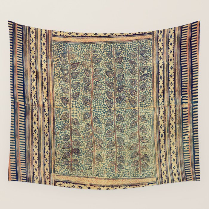 18th Century Indian Tree Textile Digital Art Painting  Wall Tapestry Gallery Image 4