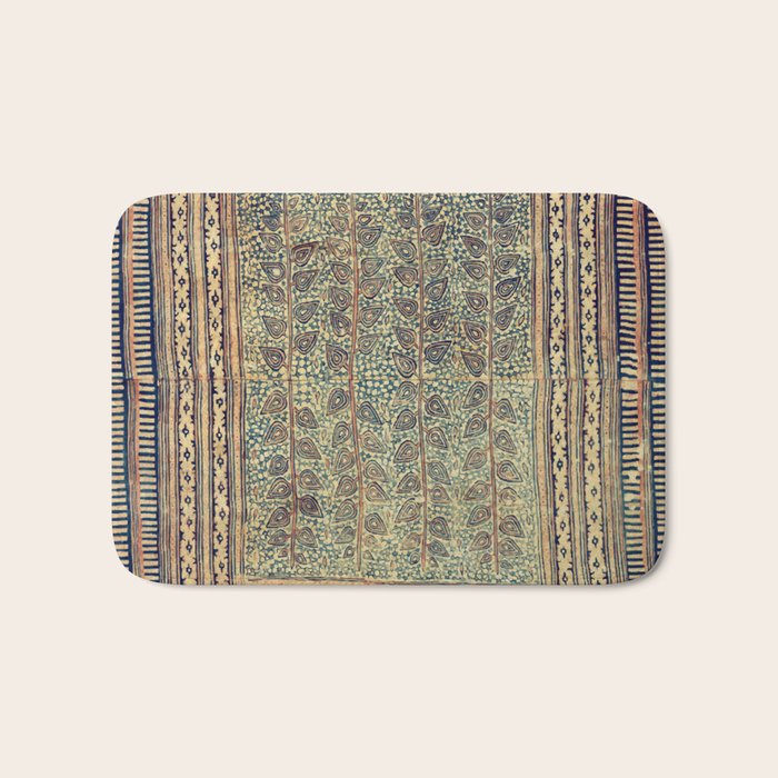 18th Century Indian Tree Textile Digital Art Painting  Bath Mat Gallery Image 1