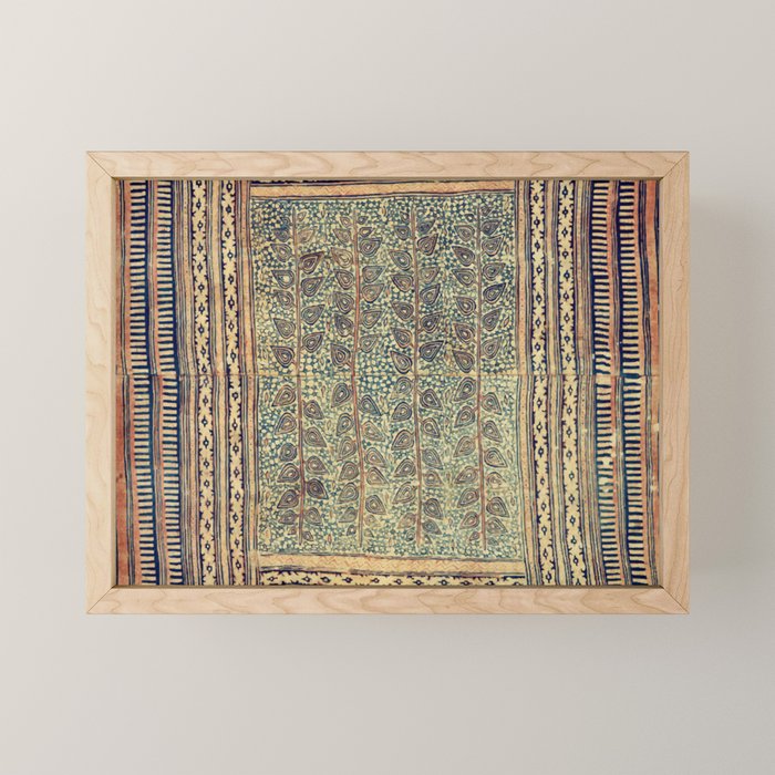 18th Century Indian Tree Textile Digital Art Painting  Mini Art Print Gallery Image 1