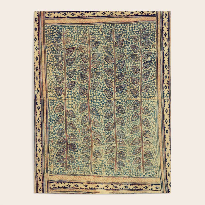 18th Century Indian Tree Textile Digital Art Painting  Poster Gallery Image 1
