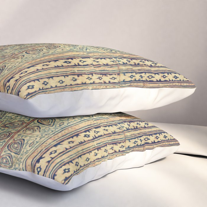 18th Century Indian Tree Textile Digital Art Painting  Pillow Sham Gallery Image 3