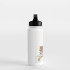 Tiger in a Bathtub, Tiger Taking a Bath, Tiger Bathing, Whimsy Animal Art Print By Synplus Water Bottle Gallery Image 3