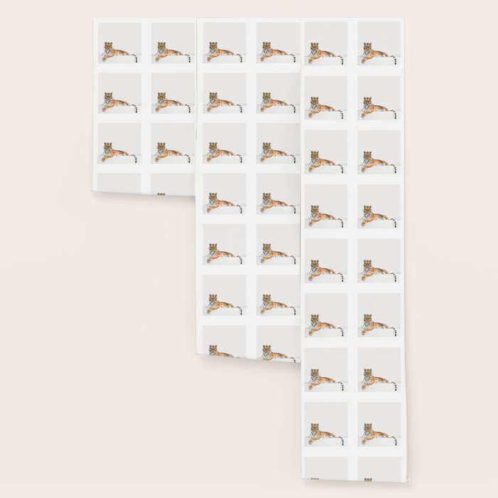 Tiger in a Bathtub, Tiger Taking a Bath, Tiger Bathing, Whimsy Animal Art Print By Synplus Wallpaper Gallery Image 3