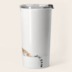 Tiger in a Bathtub, Tiger Taking a Bath, Tiger Bathing, Whimsy Animal Art Print By Synplus Travel Mug Gallery Image 2