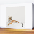 Tiger in a Bathtub, Tiger Taking a Bath, Tiger Bathing, Whimsy Animal Art Print By Synplus Wall Mural Gallery Image 2