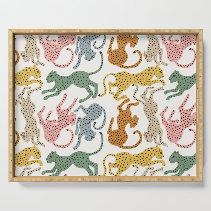 Rainbow Cheetah Serving Tray Gallery Image 1