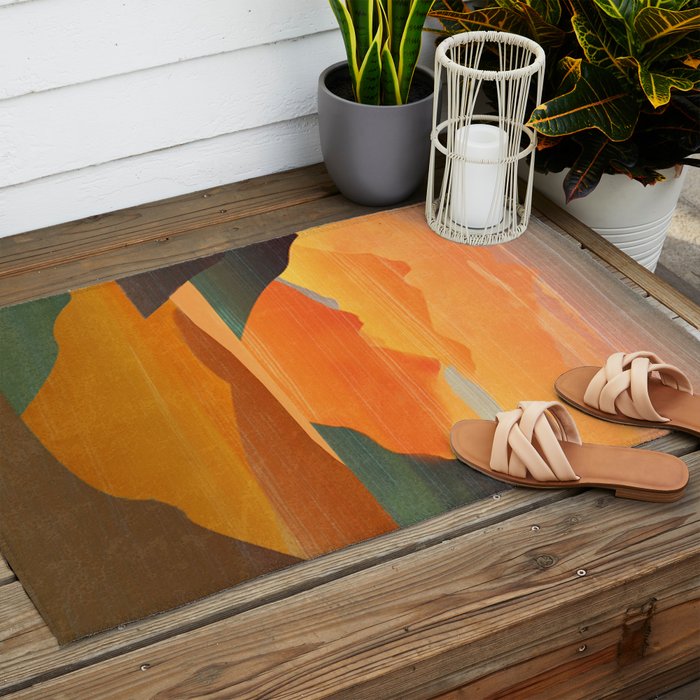 Autumn Landscape 1 Outdoor Rug Gallery Image 2