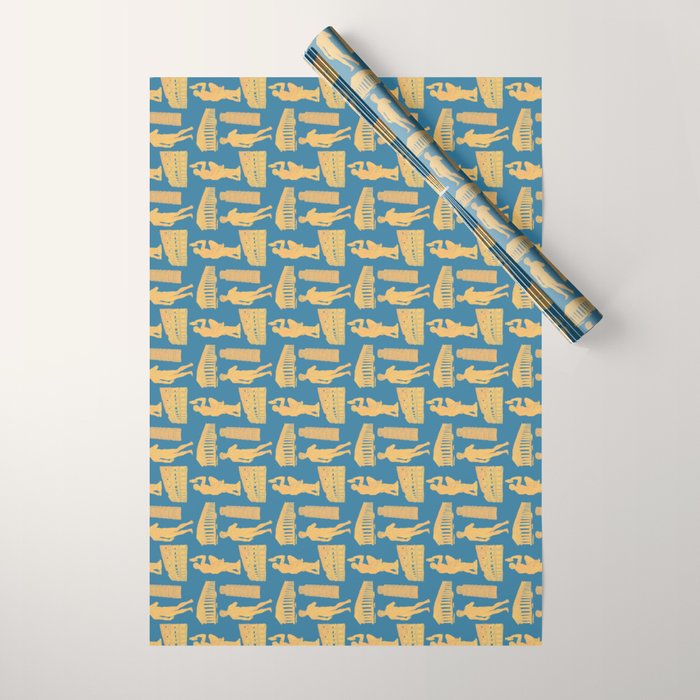 Roman Architecture Ancient Monuments and Italian Statues Wrapping Paper Gallery Image 1