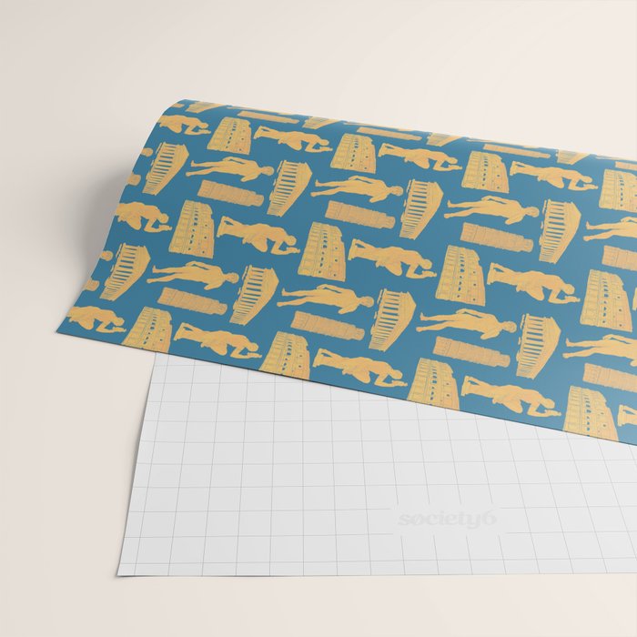 Roman Architecture Ancient Monuments and Italian Statues Wrapping Paper Gallery Image 2