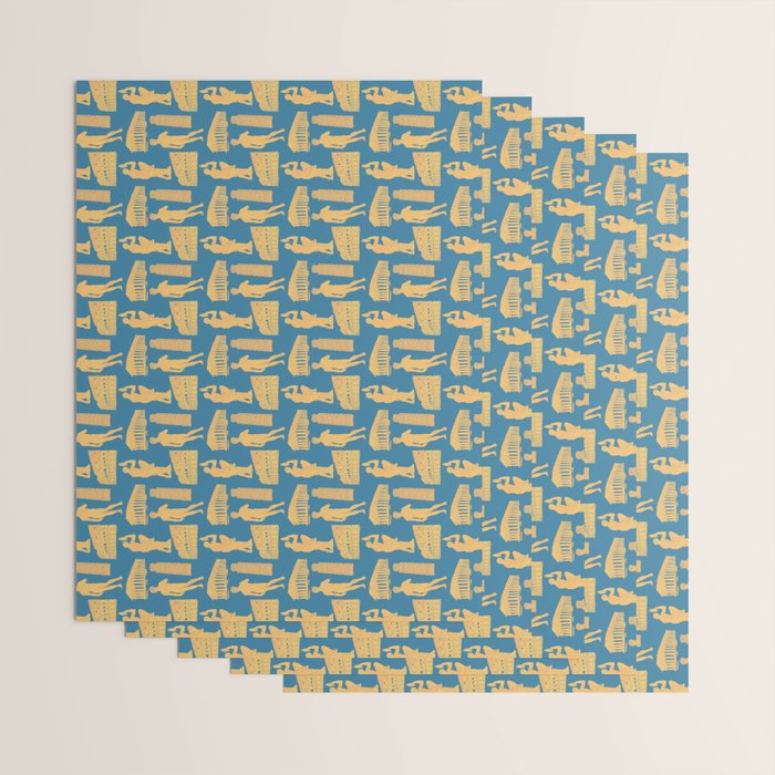 Roman Architecture Ancient Monuments and Italian Statues Wrapping Paper Gallery Image 3