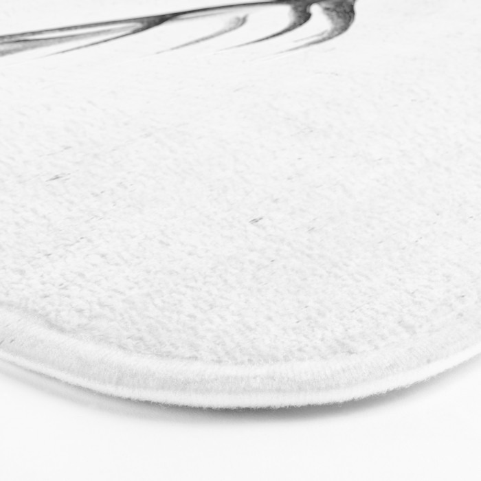 Bull Elk  Black and White Wildlife Photography Bath Mat Gallery Image 3