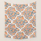 Tangerine Lattice Dreams Wall Tapestry Gallery Image 4