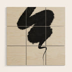 Black Brushstroke Wood Wall Art Gallery Image 1
