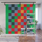 Colorful Checkerboard 2 Wall Mural Gallery Image 1