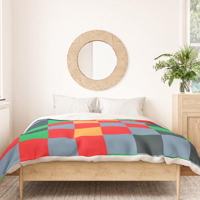 Colorful Checkerboard 2 Duvet Cover Gallery Image 3