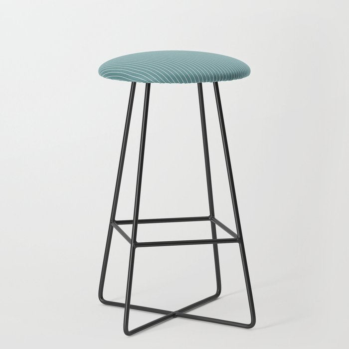 Minimal Arch XXIV Beachy Teal Modern Geometric Lines Stool Gallery Image 1