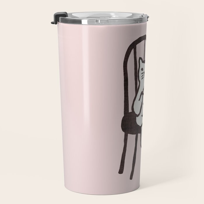 Tea time with cat Travel Mug Gallery Image 3