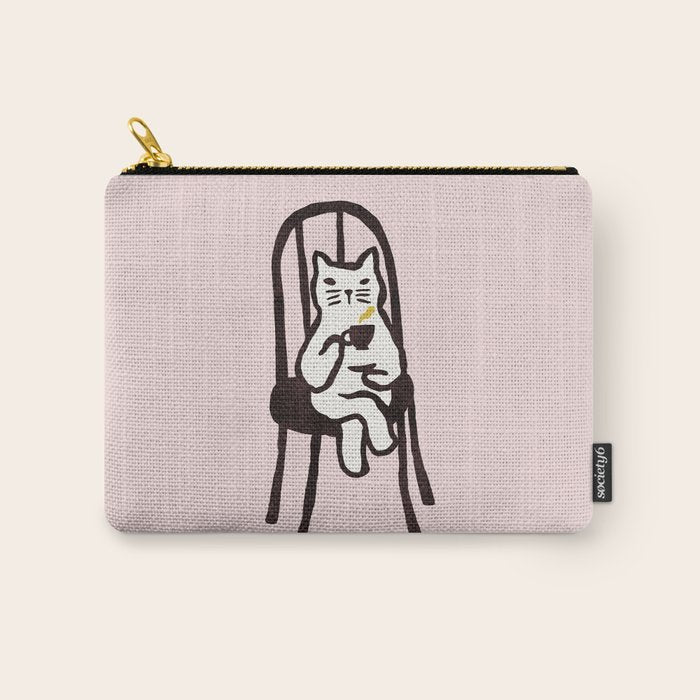 Tea time with cat Carry All Pouch Gallery Image 1