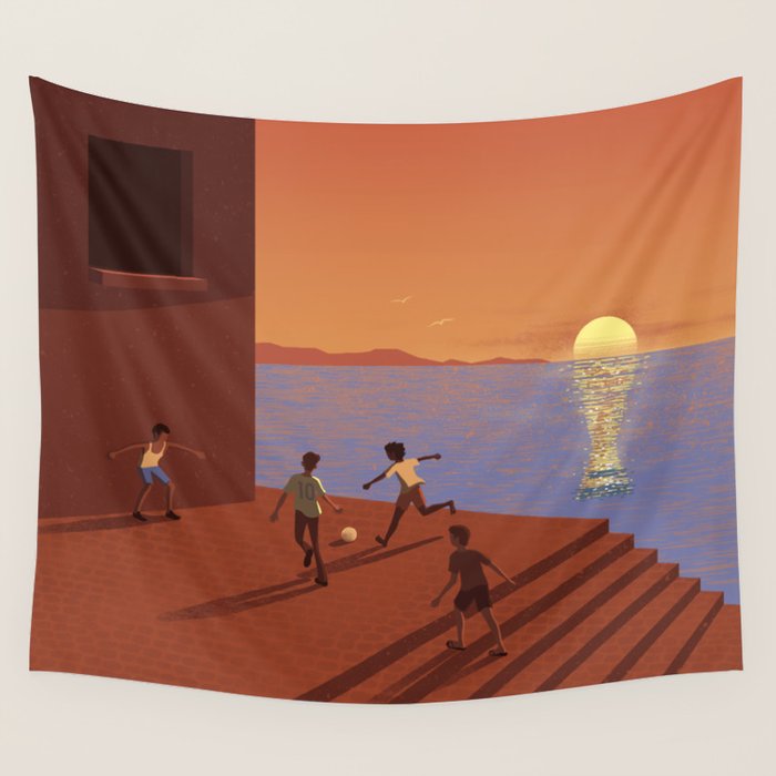 Dreaming Football Wall Tapestry Gallery Image 4
