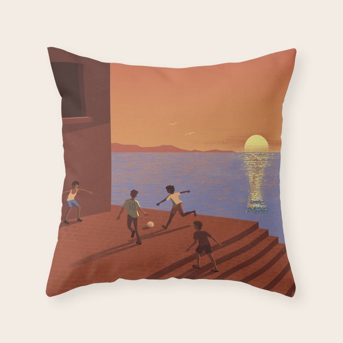 Dreaming Football Throw Pillow Gallery Image 6
