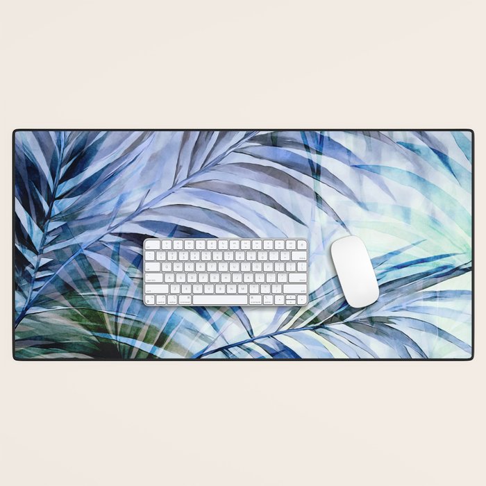 Tropical Wanderlust Palm Leaf Layers Desk Mat Gallery Image 1
