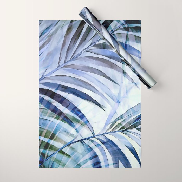 Tropical Wanderlust Palm Leaf Layers Wrapping Paper Gallery Image 1
