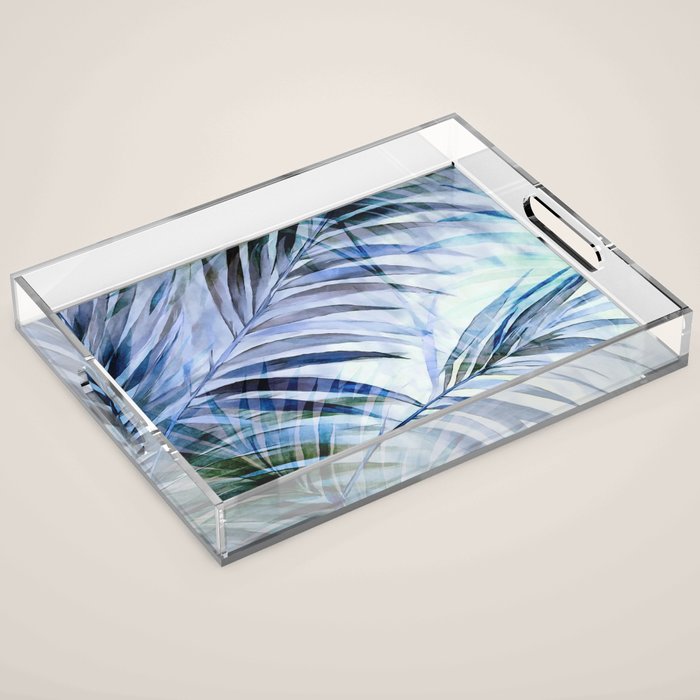 Tropical Wanderlust Palm Leaf Layers Acrylic Tray Gallery Image 1