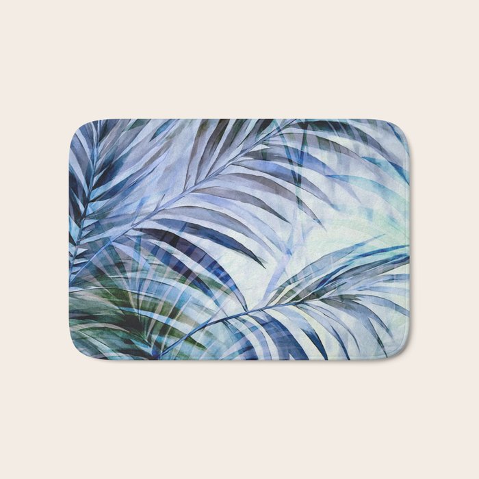 Tropical Wanderlust Palm Leaf Layers Bath Mat Gallery Image 1