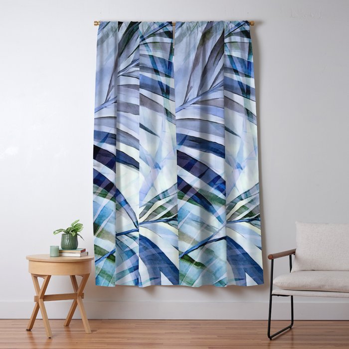Tropical Wanderlust Palm Leaf Layers Window Curtain Gallery Image 5