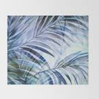 Tropical Wanderlust Palm Leaf Layers Throw Blanket Gallery Image 2