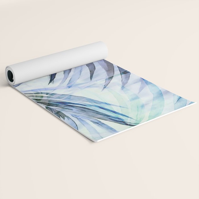 Tropical Wanderlust Palm Leaf Layers Yoga Mat Gallery Image 2
