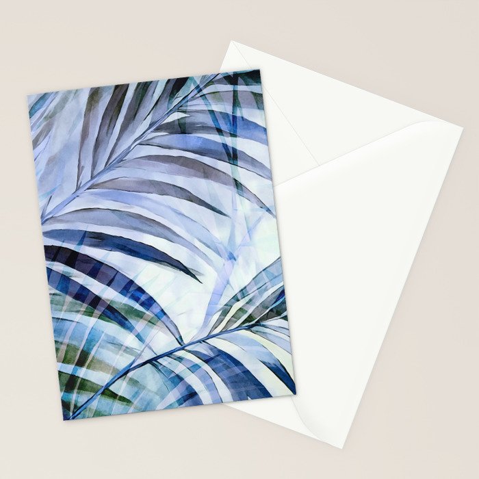 Tropical Wanderlust Palm Leaf Layers Stationery Card Gallery Image 2