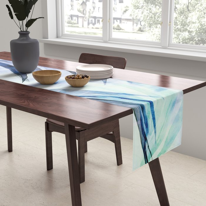 Tropical Wanderlust Palm Leaf Layers Table Runner Gallery Image 2