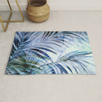 Tropical Wanderlust Palm Leaf Layers Rug Gallery Image 1