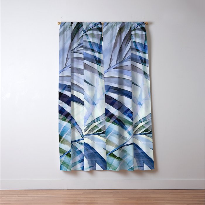 Tropical Wanderlust Palm Leaf Layers Window Curtain Gallery Image 3