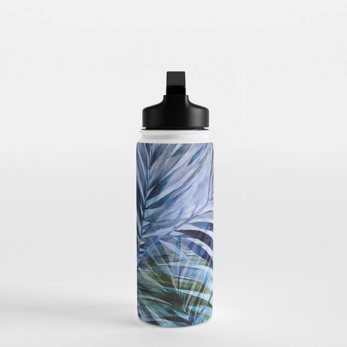 Tropical Wanderlust Palm Leaf Layers Water Bottle Gallery Image 3