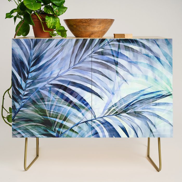 Tropical Wanderlust Palm Leaf Layers Credenza Gallery Image 1