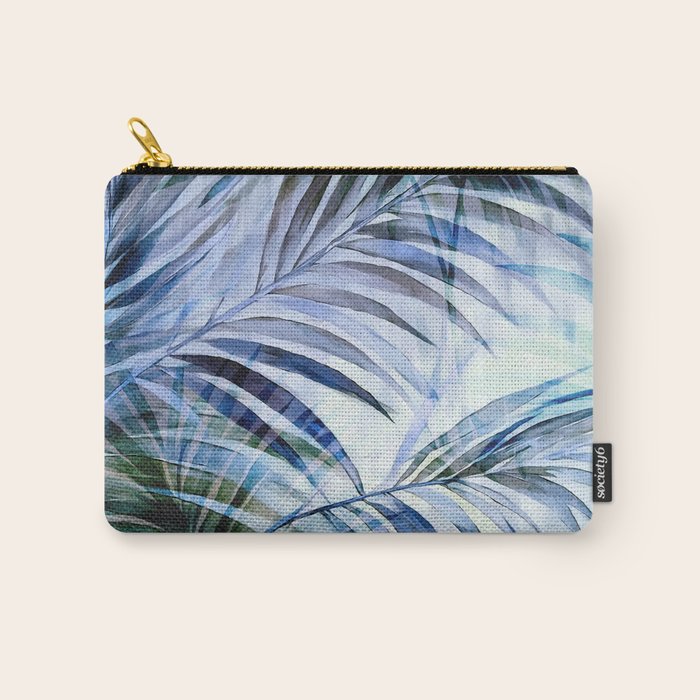 Tropical Wanderlust Palm Leaf Layers Carry All Pouch Gallery Image 1