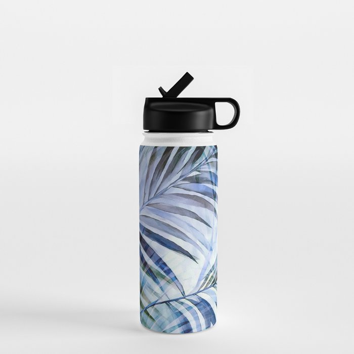 Tropical Wanderlust Palm Leaf Layers Water Bottle Gallery Image 1