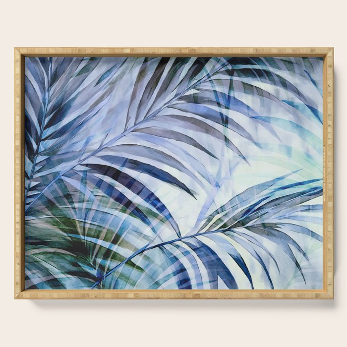 Tropical Wanderlust Palm Leaf Layers Serving Tray Gallery Image 1