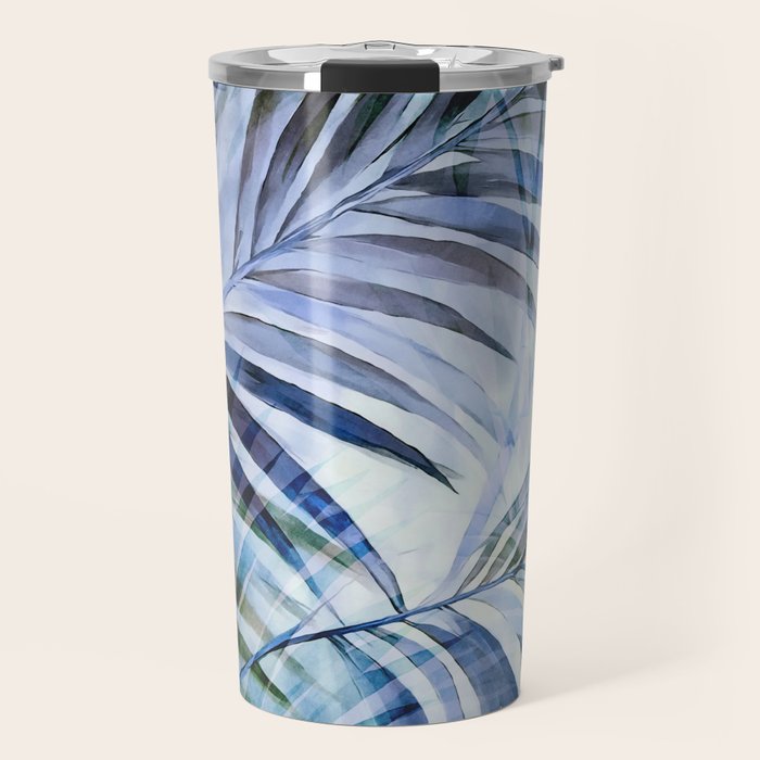 Tropical Wanderlust Palm Leaf Layers Travel Mug Gallery Image 1