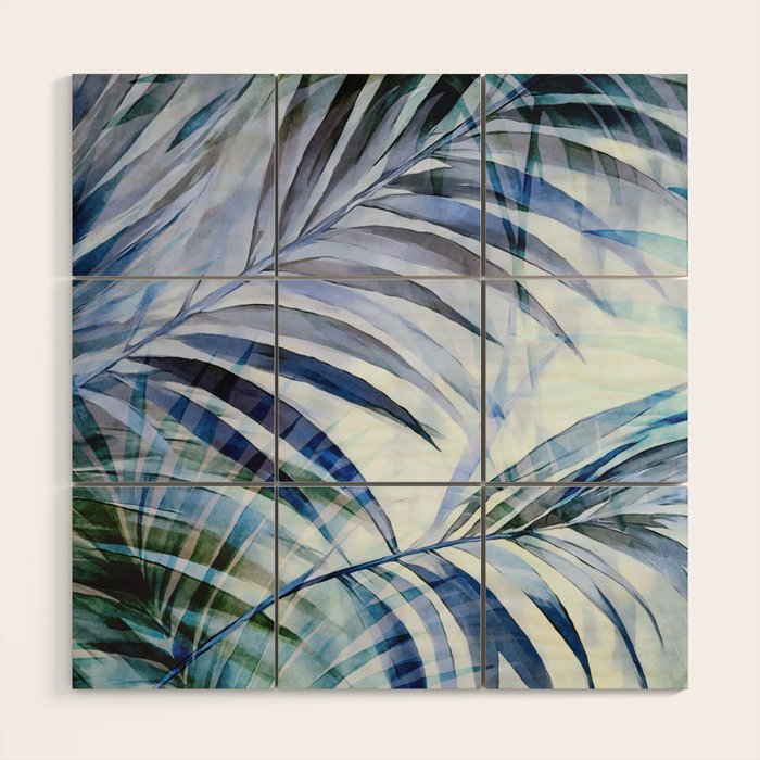 Tropical Wanderlust Palm Leaf Layers Wood Wall Art Gallery Image 1