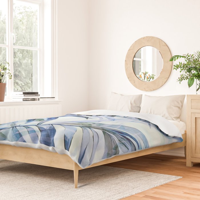 Tropical Wanderlust Palm Leaf Layers Duvet Cover Gallery Image 2