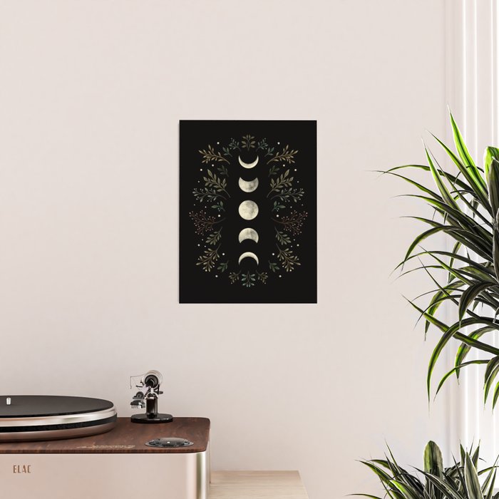 Moonlight Garden - Olive Green Poster Gallery Image 2
