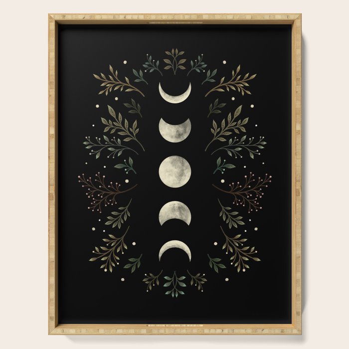 Moonlight Garden - Olive Green Serving Tray Gallery Image 1
