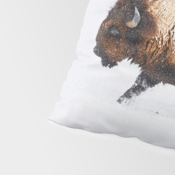 Buffalo In The Snow Pillow Sham Gallery Image 4